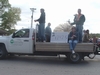 Carlson & Petersen on the winner's float